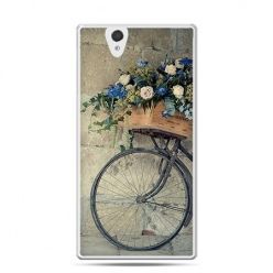 Etui na Sony Xperia Z rower z kwiatami