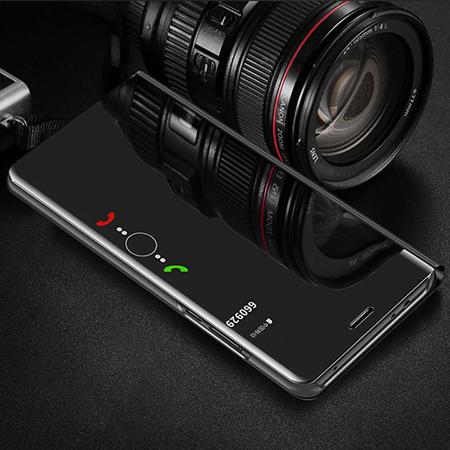 Etui na Huawei P40 Lite - Flip Clear View z klapką - Czarny.
