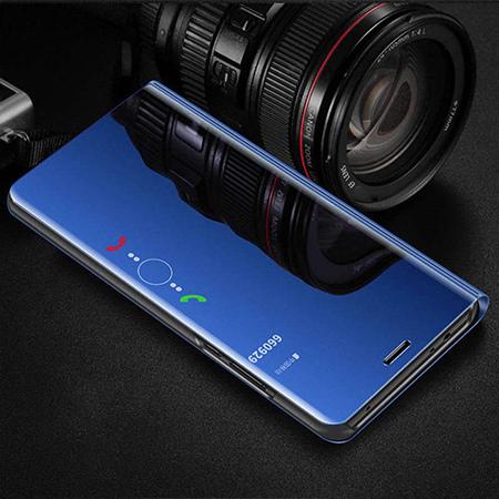Etui na Huawei Y6P Flip Clear View z klapką - Niebieski.
