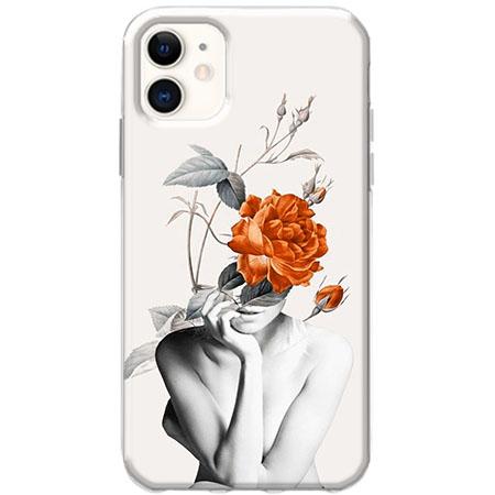 Etui na telefon Slim Case - Abstrakcyjna Kobieta z różami 