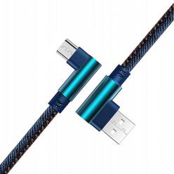Kabel ładowarka Micro USB do Samsung Galaxy Angle 90° 2m - Jeans