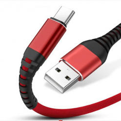 Kabel ładowarka USB Typu C do Samsung Galaxy Fast Charge 3.1A - Czerwony 2m