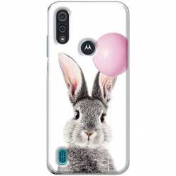 Etui na Motorola E6s Wesoły królik z balonikiem