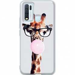 Etui na telefon VIVO Y11S Żyrafa w okularach z gumą