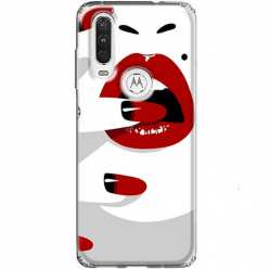Etui na Motorola One Action Namiętne czerwone usta