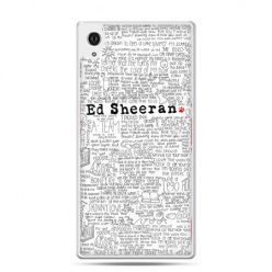 Etui na Xperia M4 Aqua Ed Sheeran białe poziome