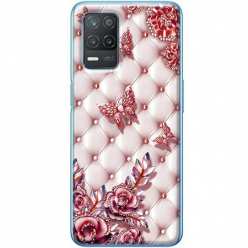 Etui na telefon Realme 8 5G Motyle z różami Glamour