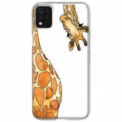 Etui na telefon LG K62 Ciekawska żyrafa