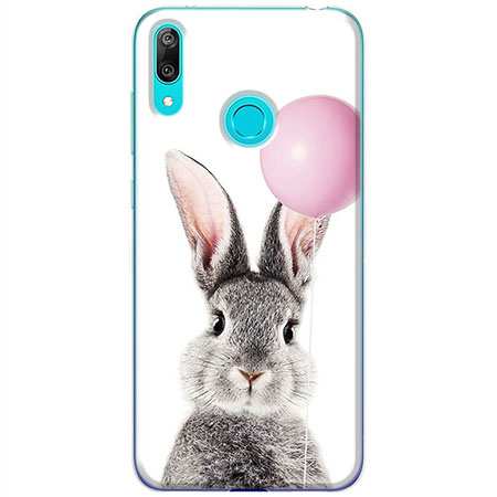 Etui na telefon Huawei Y6s Wesoły królik z balonikiem