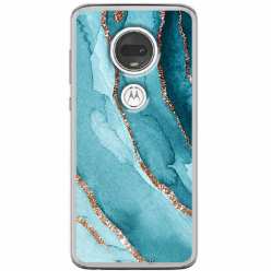 Etui na Motorola Moto G7 Play Błękitny Agat