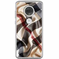 Etui na Motorola Moto G7 Play Pomięty szalik w kratkę