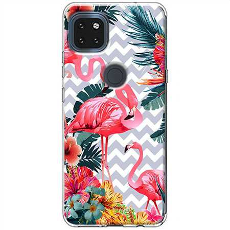 Etui na Motorola Moto G 5G Różowe flamingi