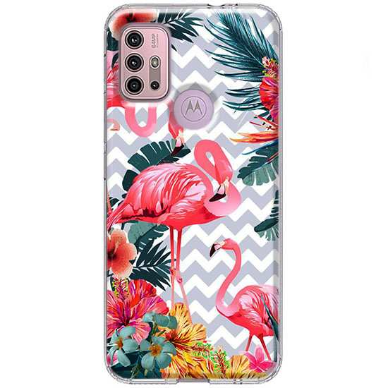 Etui na Motorola Moto G10 Różowe flamingi