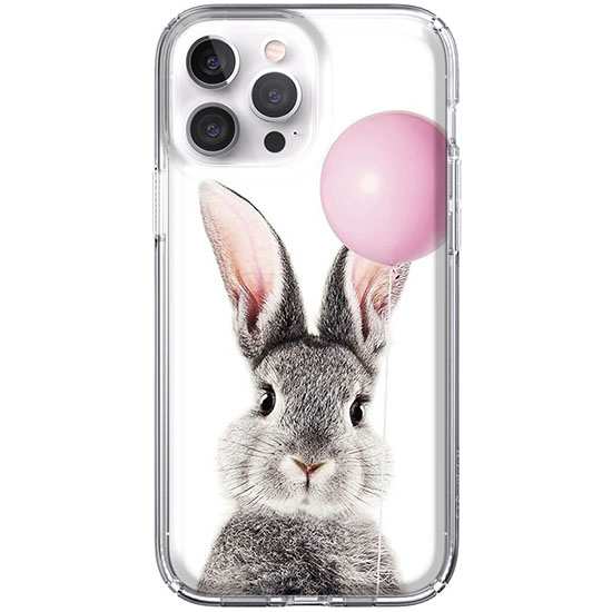 Etui na telefon iPhone 13 Pro Max Wesoły królik z balonikiem