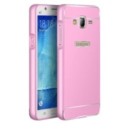 Galaxy J5 etui aluminium bumper case różowy
