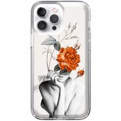Etui na telefon iPhone 13 Pro Abstrakcyjna Kobieta z różami