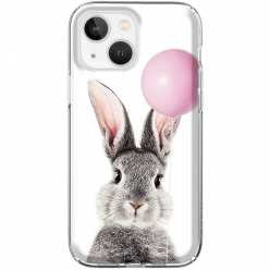 Etui na telefon iPhone 13 Mini Wesoły królik z balonikiem