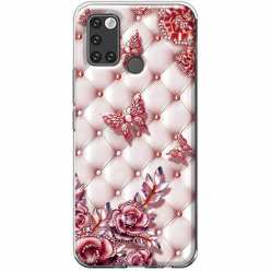Etui na telefon Realme 7i Motyle z różami Glamour