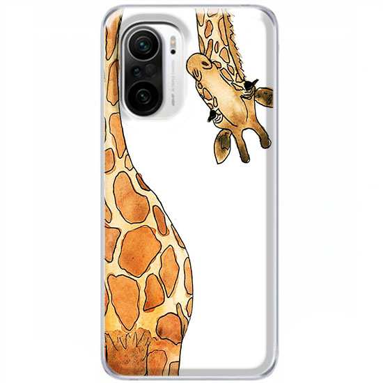 Etui na telefon Xiaomi Poco F3 Ciekawska żyrafa
