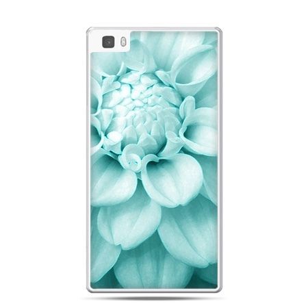 Huawei P8 Lite etui niebieski kwiat dalii