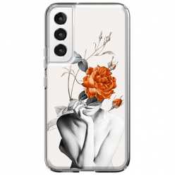Etui na Samsung Galaxy S22 5G - Abstrakcyjna Kobieta z różami 