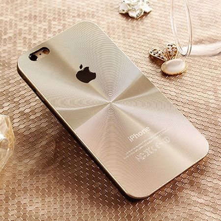 Etui iPhone 5 / 5s złote plecki aluminiowe efekt cd