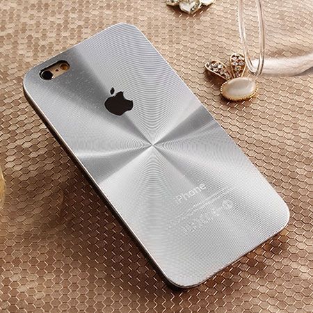iPhone 5,5s srebrne plecki aluminiowe efekt cd