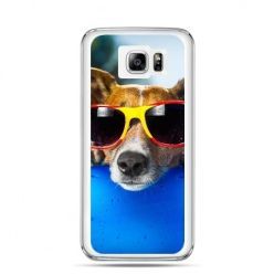 Galaxy Note 5 etui pies w kolorowych okularach