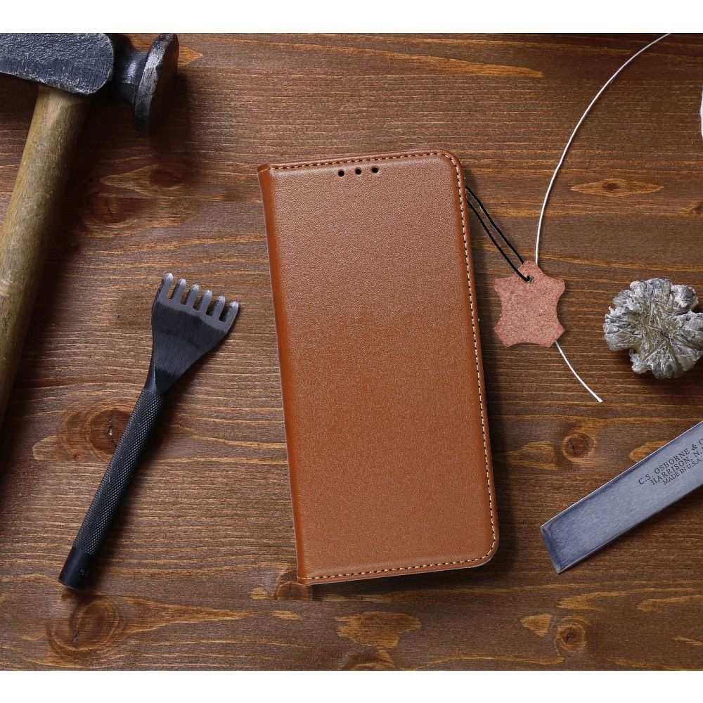 IPHONE 7 Skórzany wallet book case – brązowy
