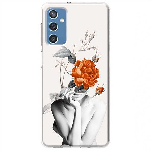Etui na Samsung Galaxy M52 5G - Abstrakcyjna Kobieta z różami 