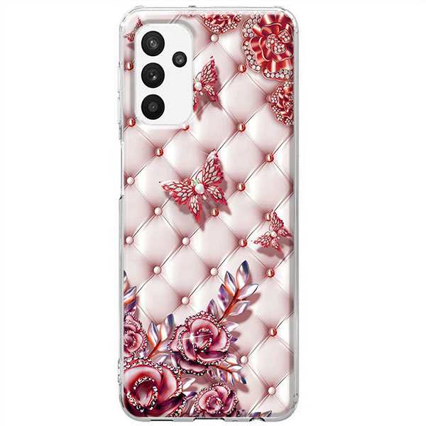 Etui na Samsung Galaxy A13 5G - Motyle z różami Glamour