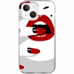 Etui na iPhone 14 Plus - Namiętne czerwone usta