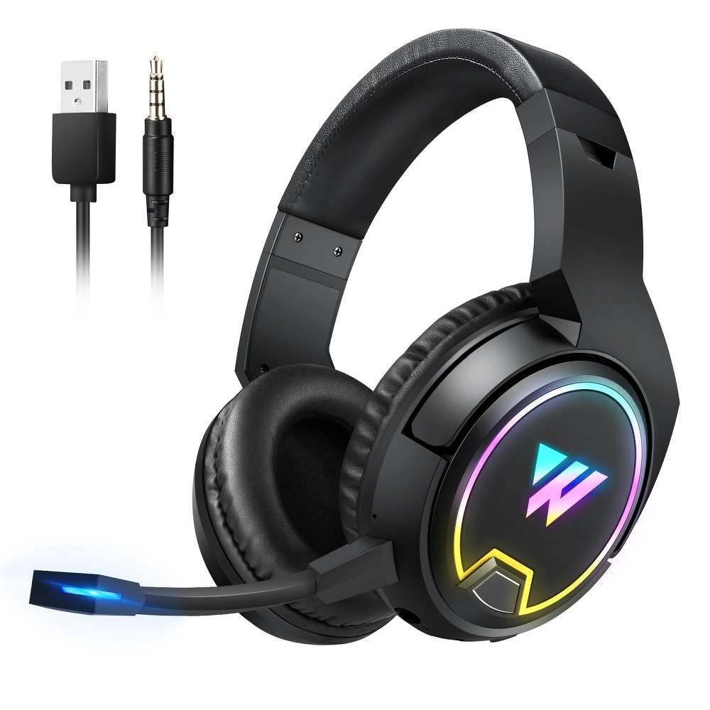 Słuchawki Bezprzewodowe Gamingowe 3D Stereo Sound z Mikrofonem Wintory W1 Czarne