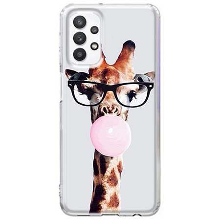 Etui na Samsung Galaxy A23 5G - Żyrafa w okularach z gumą