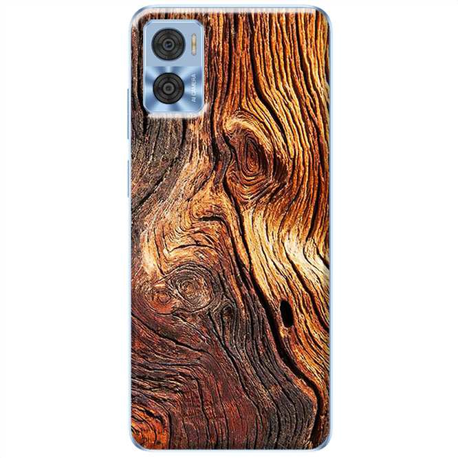 Etui na Motorola Moto E22 / E22i - Słoje drewniane