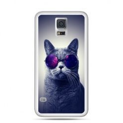 Etui na Samsung Galaxy S5 mini Kot hipster w okularach