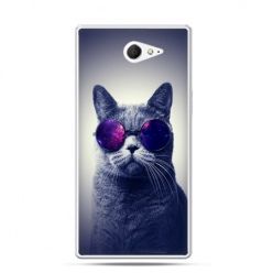 Sony Xperia M2 etui kot w okularach