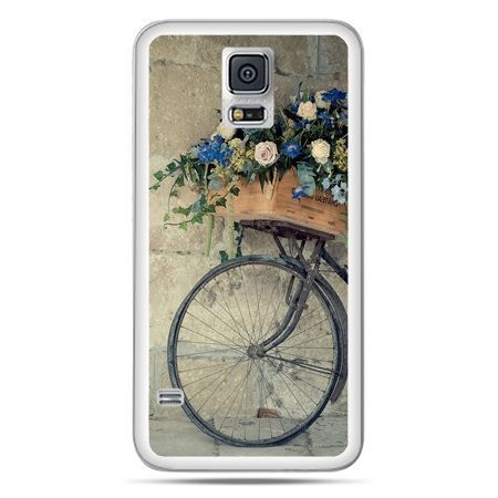 Galaxy S5 Neo etui rower z kwiatami
