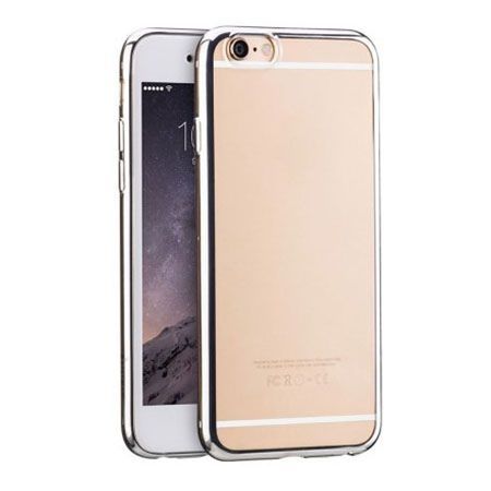iPhone 6 / 6s silikonowe etui platynowane SLIM kolor srebrny.