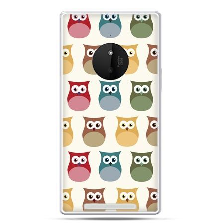 Etui na Lumia 830 kolorowe sowy