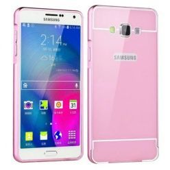 Samsung Galaxy A3 etui aluminium bumper case różowy.