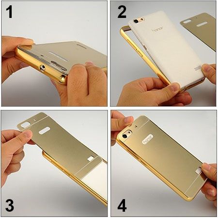 Mirror bumper case na Galaxy A5 - Złoty