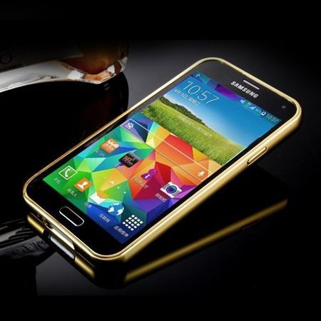 Mirror bumper case na Galaxy S5 Neo - Złoty