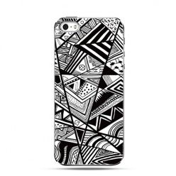 Etui abstract czarno-białe trójkąty iPhone 5 , 5s
