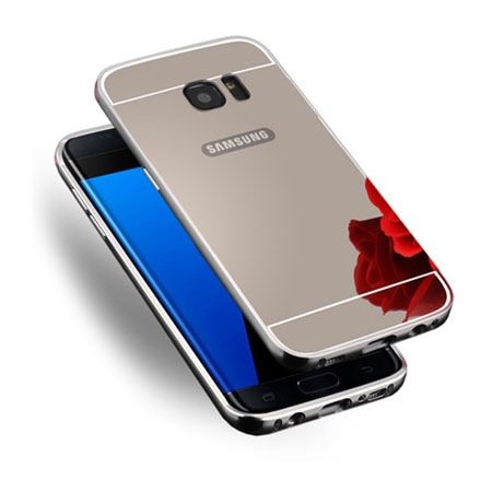 Mirror bumper case na Galaxy S7 Edge - Srebrny