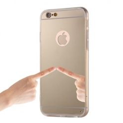 iPhone 6 Plus / 6s Plus lustro - etui lustrzane - mirror silikonowe TPU - złote.