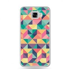 Etui na telefon Samsung Galaxy C7 - kolorowe trójkąty