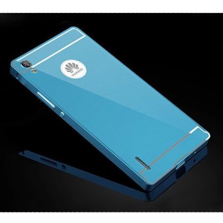 Huawei P7 etui aluminium bumper case niebieski. PROMOCJA !!!