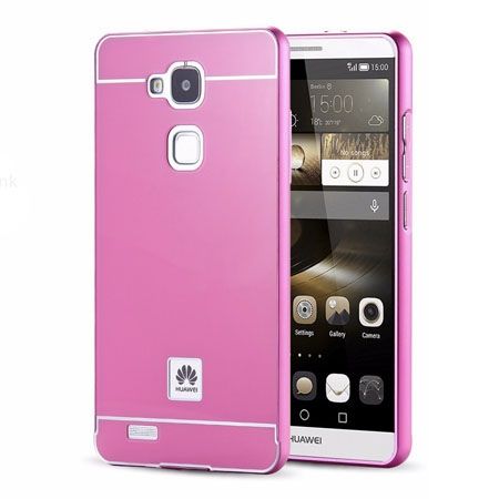 Huawei Mate 7 etui aluminium bumper case - Różowy