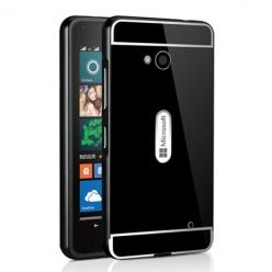 Nokia Lumia 640 etui aluminium bumper case - Czarny